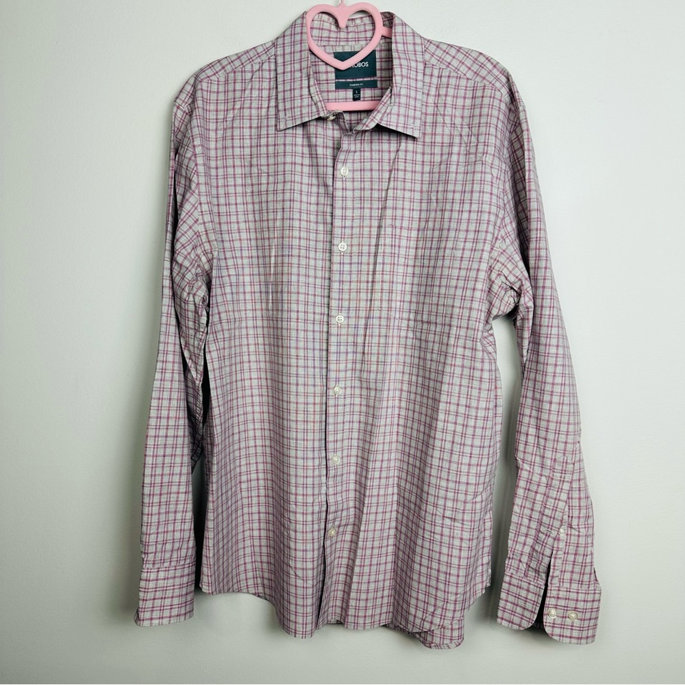 Bonobos Men's Plaid Long Sleeve Button Down Casual Shirt Size Large